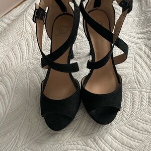 Mix No. 6 Black Crisscross Heels